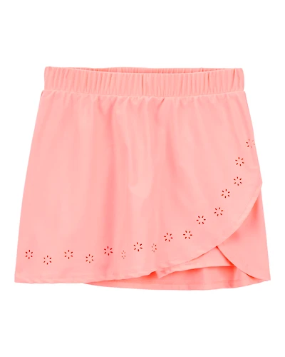Kid Active Wrap Skort - Coral
