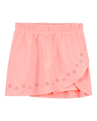 Kid Active Wrap Skort - Coral