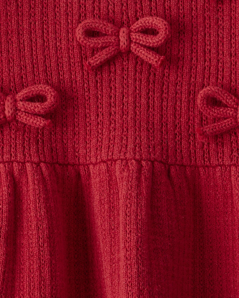 Baby Girl Organic Cotton Sweater Knit Dress