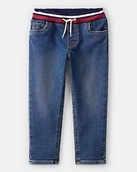 Toddler Boy 2-Piece Cotton Cardigan Sweater & Denim Jeans Set - Blue