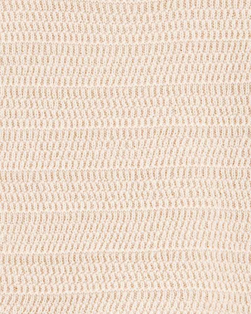 Baby 2-Piece Crotchet Knit Tank & Shorts Set - Ivory