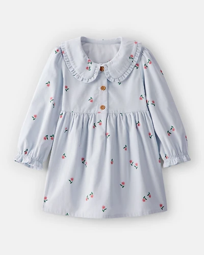 Toddler Girl Corduroy Dress - Grey