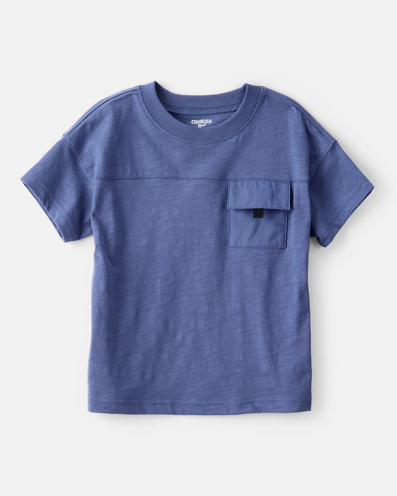 Toddler Boy Short-Sleeve Pocket Tee - Blue