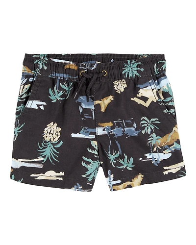 Toddler Tropical Print Pull-On Short
