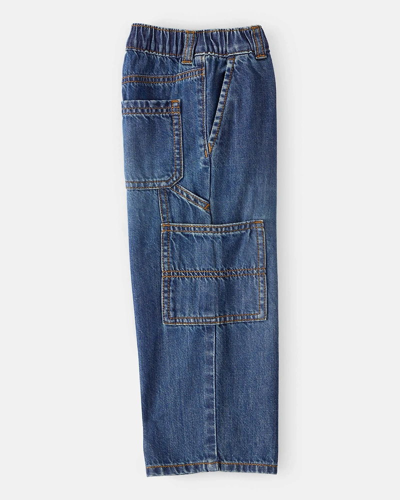 Toddler Boy  Wide-Leg Carpenter Denim Jeans - Medium Wash