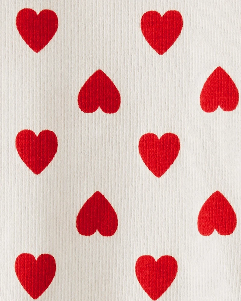 Baby Organic Cotton Pajamas in Forever Hearts Print