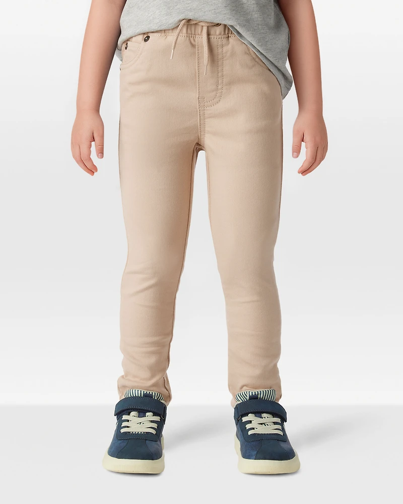 Toddler Boy  Pull-On Slim Fit Pants - Khaki