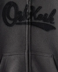 Toddler Boy DayDream Fleece OshKosh Logo Zip Jacket - Black