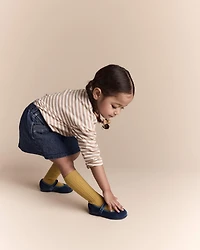 Toddler Girl Asymmetrical Denim Skirt - Blue