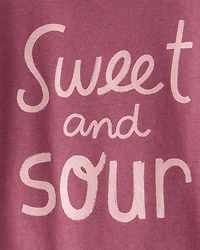 Toddler Girl Sweet & Sour Long-Sleeve Graphic Tee - Red
