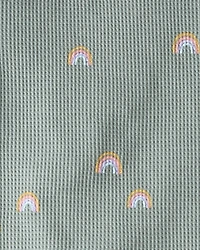 Toddler Organic Cotton Waffle Knit Set Magical Rainbow Print