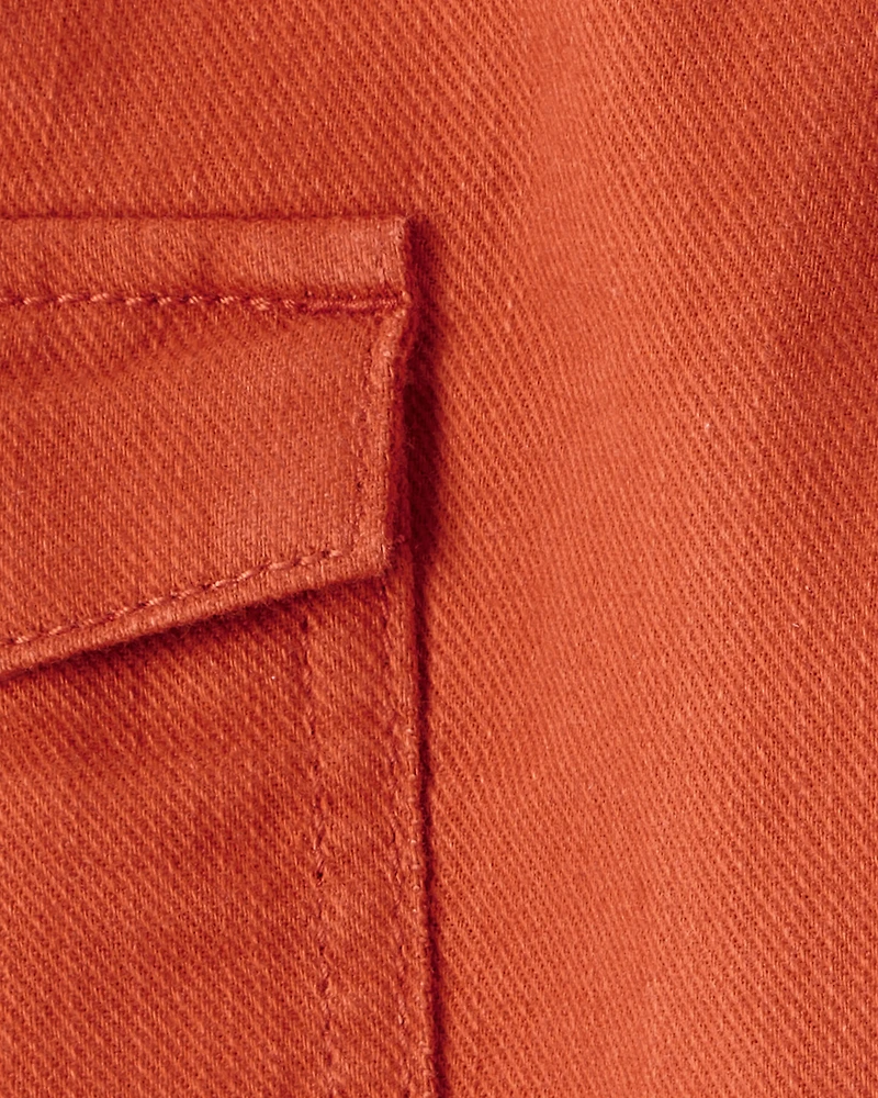 Baby Boy  Cotton Twill Pull-On Cargo Joggers - Orange