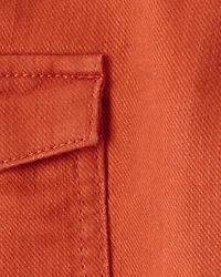 Baby Boy  Cotton Twill Pull-On Cargo Joggers - Orange
