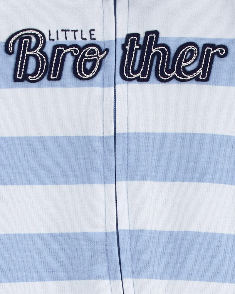 Baby Little Brother 2-Way Zip Cotton Sleep & Play Pajamas