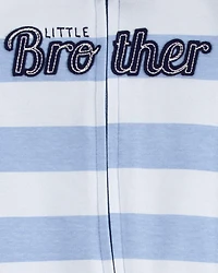 Baby Little Brother 2-Way Zip Cotton Sleep & Play Pajamas