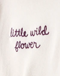 Baby Girl 3-Piece Floral Long-Sleeve Bodysuit & Pant Set - Purple/White