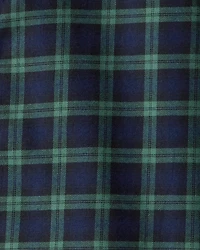 Boys Plaid Cotton Long-Sleeve Button-Down Shirt - Green