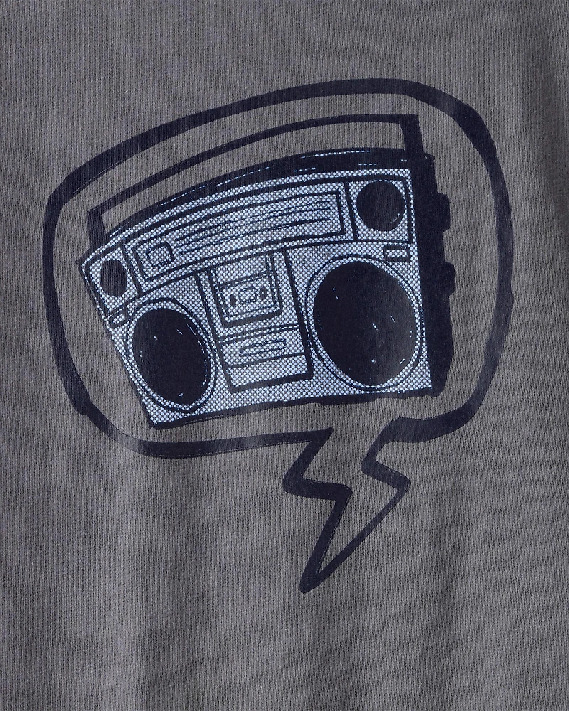 Boys Radio Short-Sleeve Graphic Tee - Grey