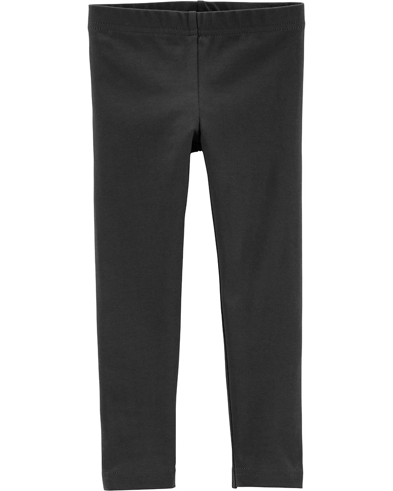 Baby Grey Cotton Stretch Leggings