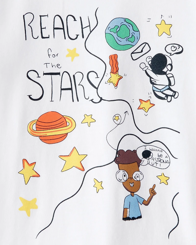 Toddler Boys & Girls Clubs 'Reach for the Stars' Short-Sleeve Tee