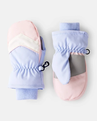 Toddler Girl Ski Mitten - Lavender/Pink