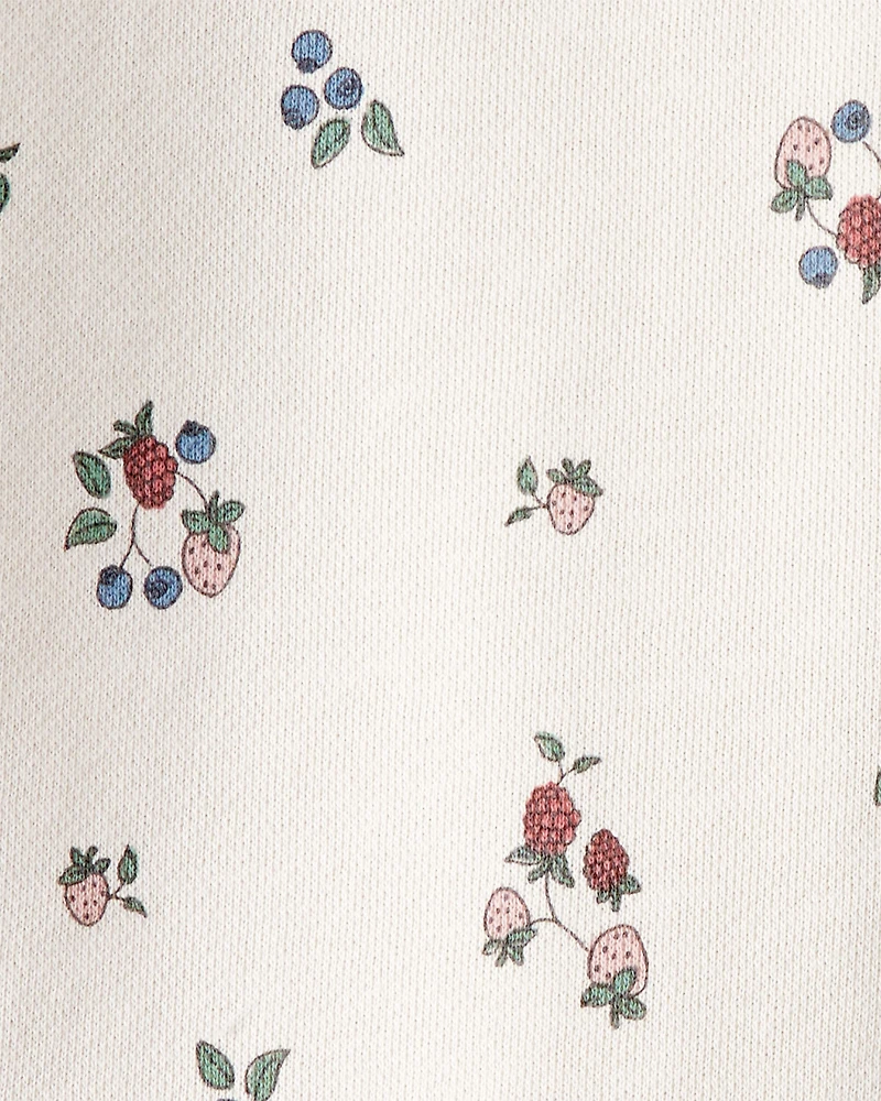 Toddler Organic Cotton French Terry Sweatshirt in Berry Blossom Print