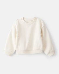 Toddler Girl DayDream Fleece Pullover Sweatshirt - White