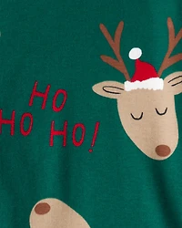 Baby Reindeer Snug Fit 2-Piece Pajamas - Green