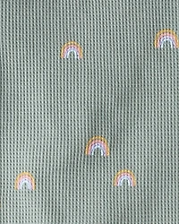 Toddler Organic Cotton Waffle Knit Set in Magical Rainbow Print