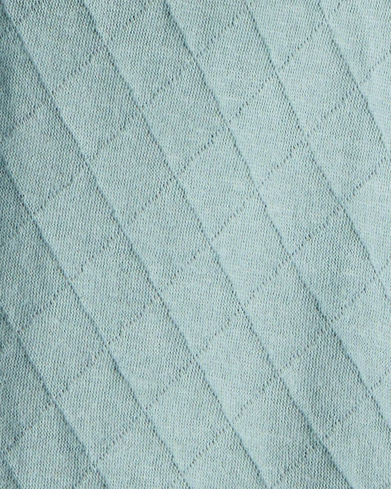 Baby 3-Piece Quilted Dinosaur Little Vest Set - Green/Ivory