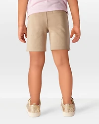 Toddler Ponte Knit Uniform Shorts - Khaki
