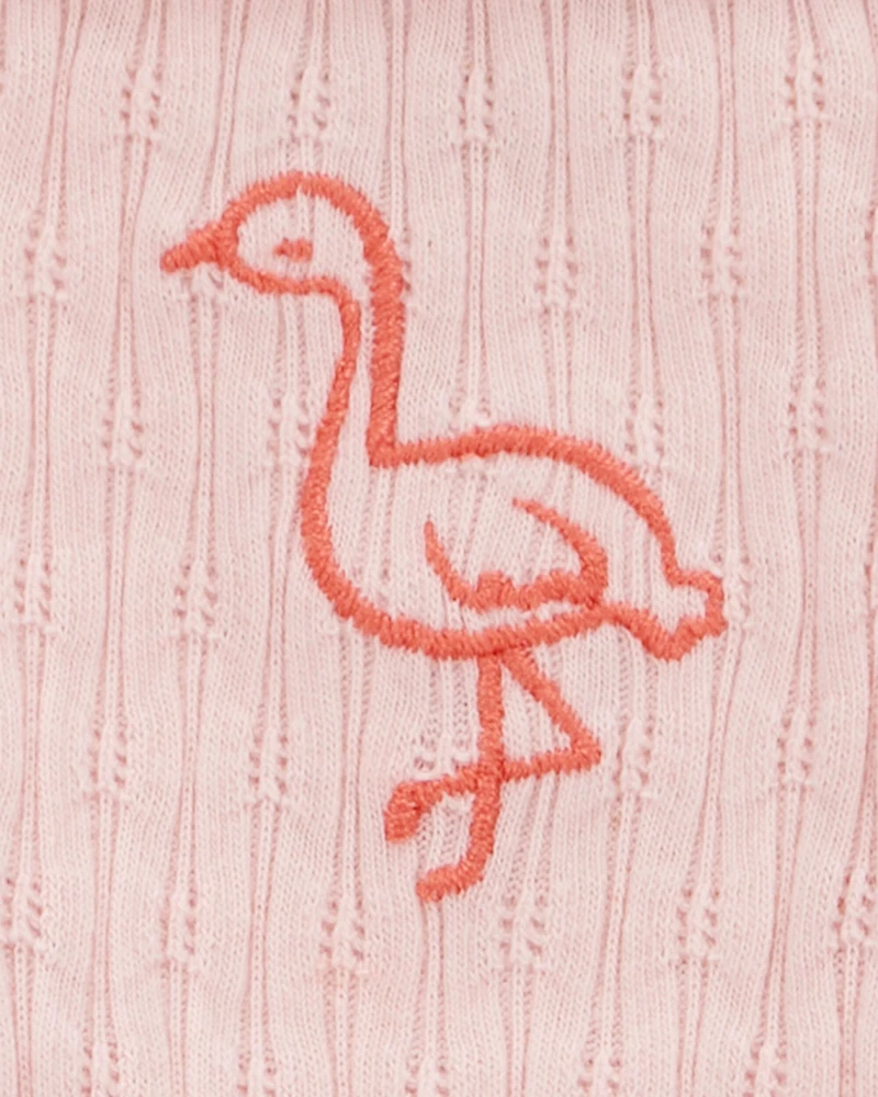 Baby Flamingo Ribbed Tank Top