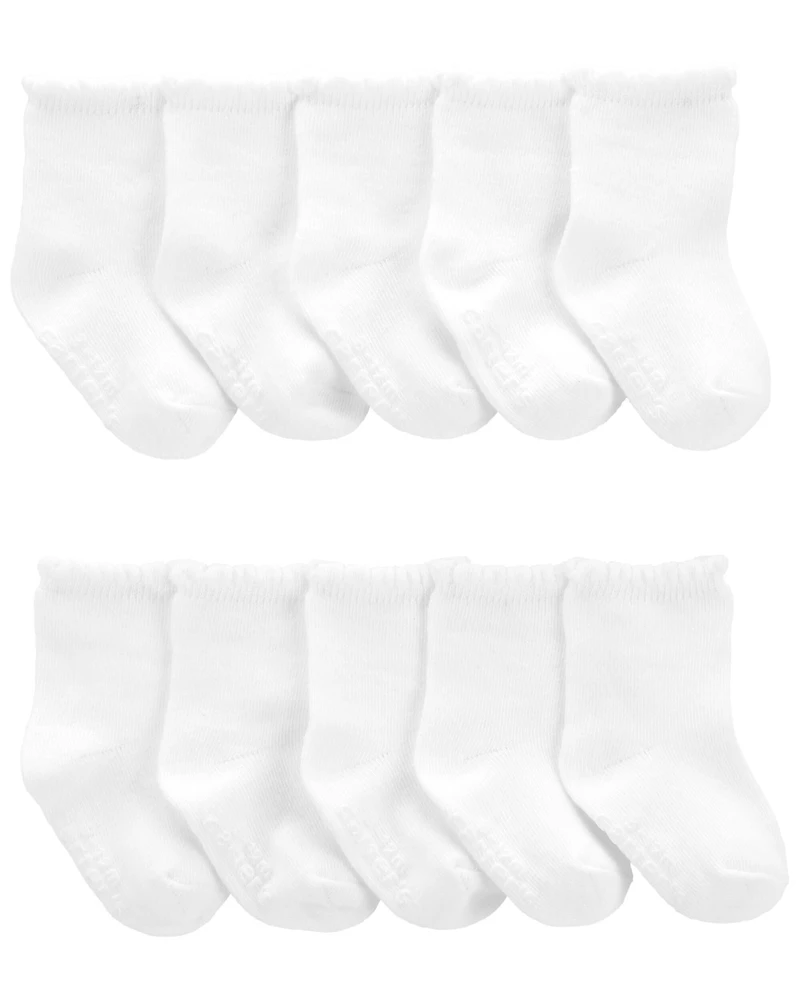 Baby 10-Pack Scallop Crew Socks