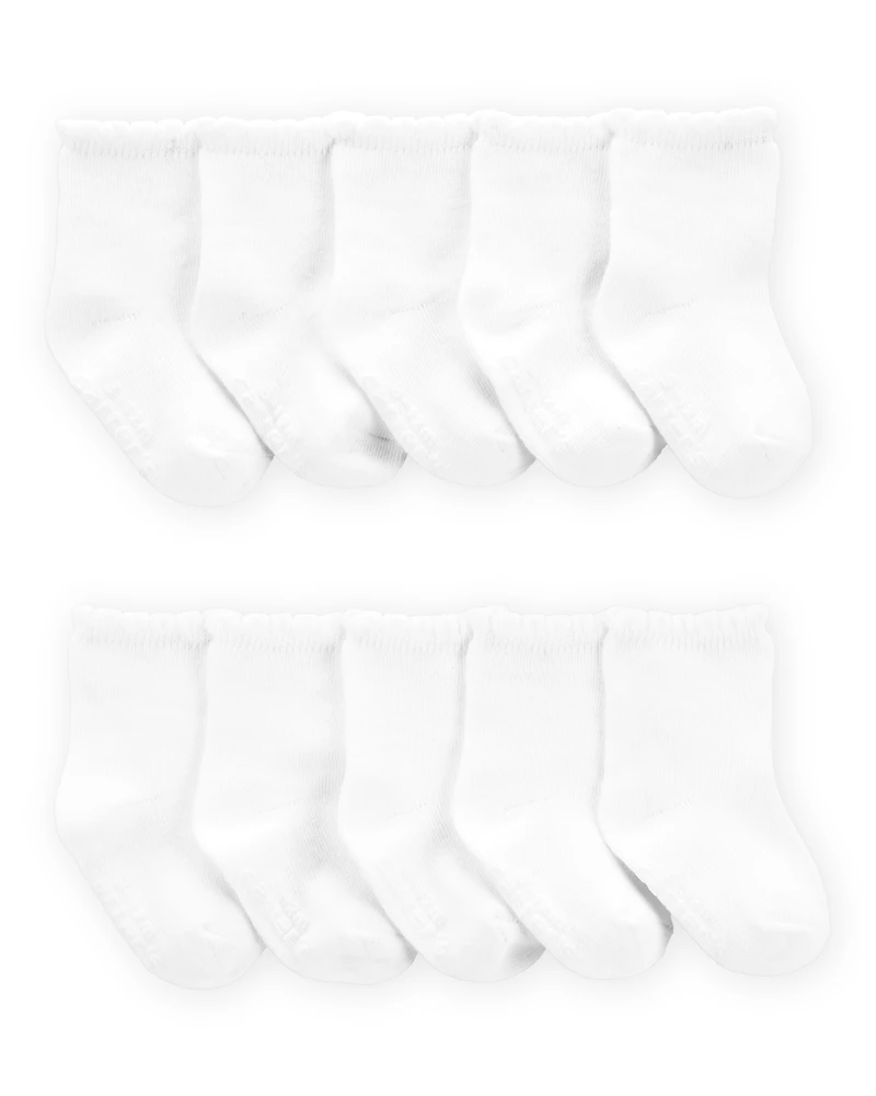 Baby 10-Pack Scallop Crew Socks