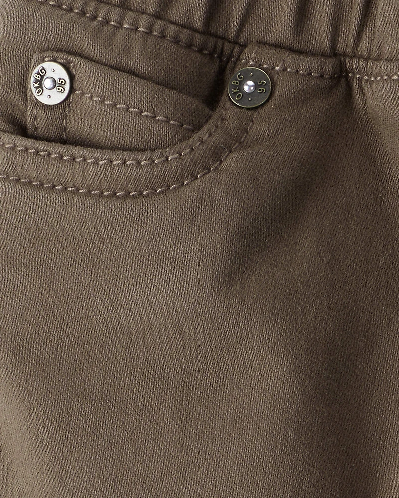 Baby Boy Cotton Pull-On Fashion Pants - Brown