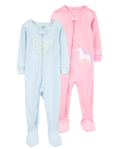 Baby 2-Pack Cotton Footie Pajamas