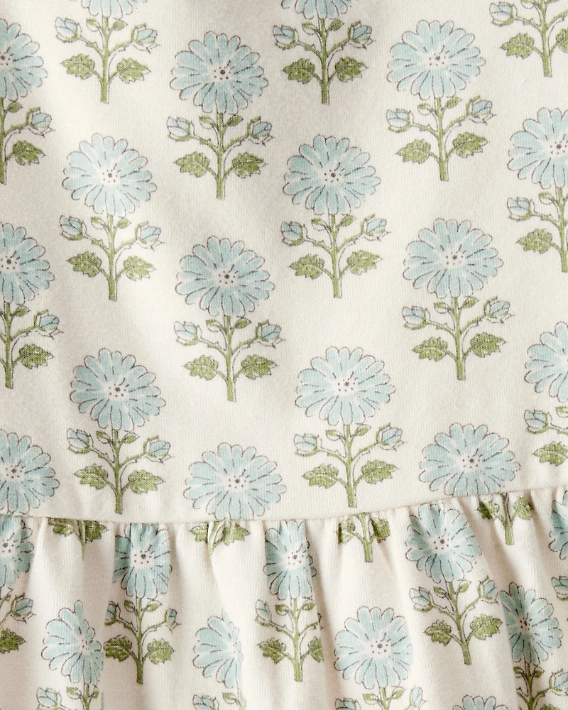 Toddler Organic Cotton Floral-Print Dress