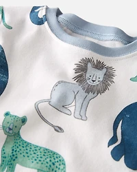 Toddler Organic Cotton Pajamas Set in Wildlife Print