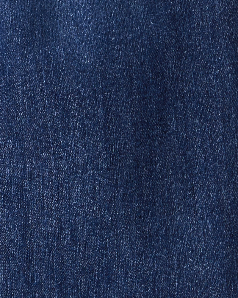 Girls Mid-Rise Denim Pull-On Jeans - Blue