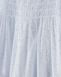 Toddler Girl Short-Sleeve Tulle Occasion Dress - Blue