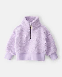 Baby Girl DayDream Fleece Quarter-Zip Pullover Sweatshirt - Purple
