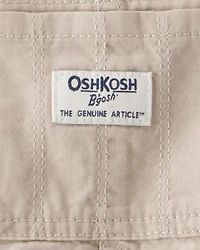 Baby Lightweight Floral-Lined Canvas Overalls  - Khaki