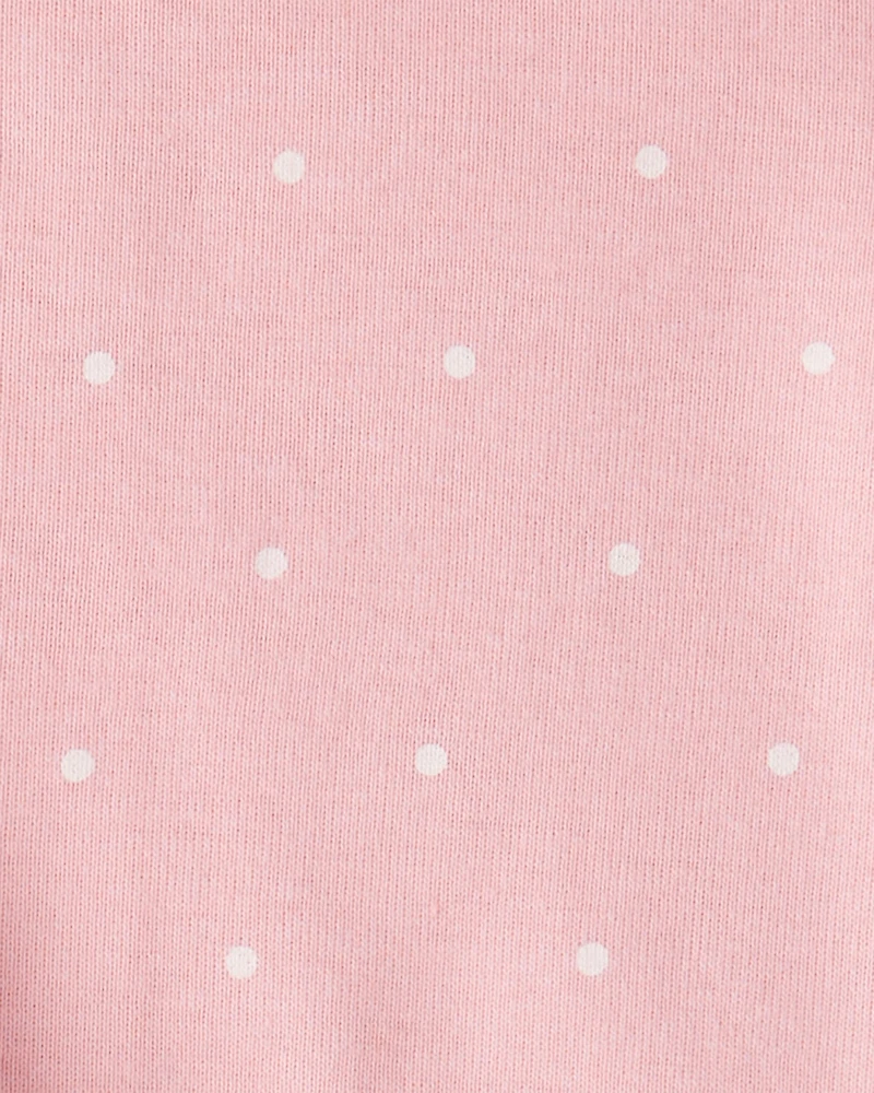 Baby Girl 3-Piece 'Petit Amour' Polka Dot Cardigan Outfit Set - Pink