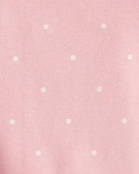 Baby Girl 3-Piece 'Petit Amour' Polka Dot Cardigan Outfit Set - Pink