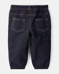Baby Boy 3-Piece Long-Sleeve Bodysuit, Vest & Denim Pant Set