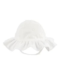 Baby Eyelet Sun Hat - Cream