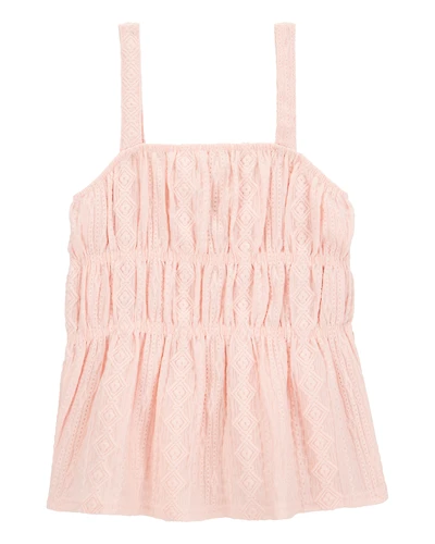 Kid Ruched Textured Tank