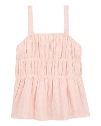 Kid Ruched Textured Tank