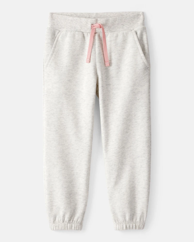 Toddler Girl Cotton Joggers - Grey