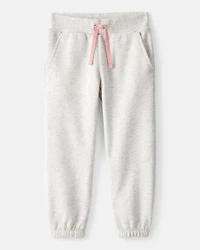 Toddler Girl Cotton Joggers - Grey